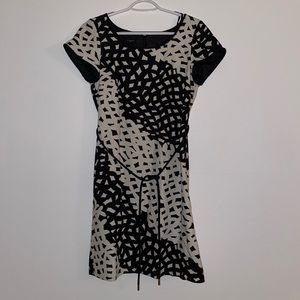 Talbots Black and White Dress 8 petite
